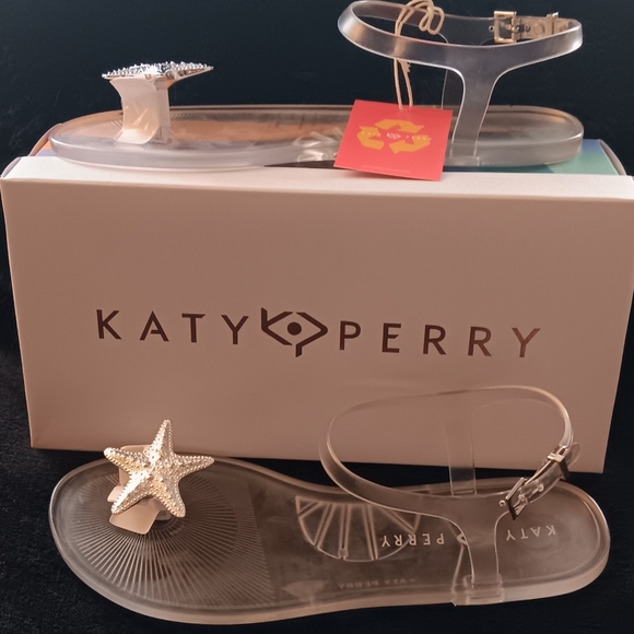 Katy Perry Collections Shoes - Katy Perry The Geli Clear Starfish Sandals Women's Size 9M